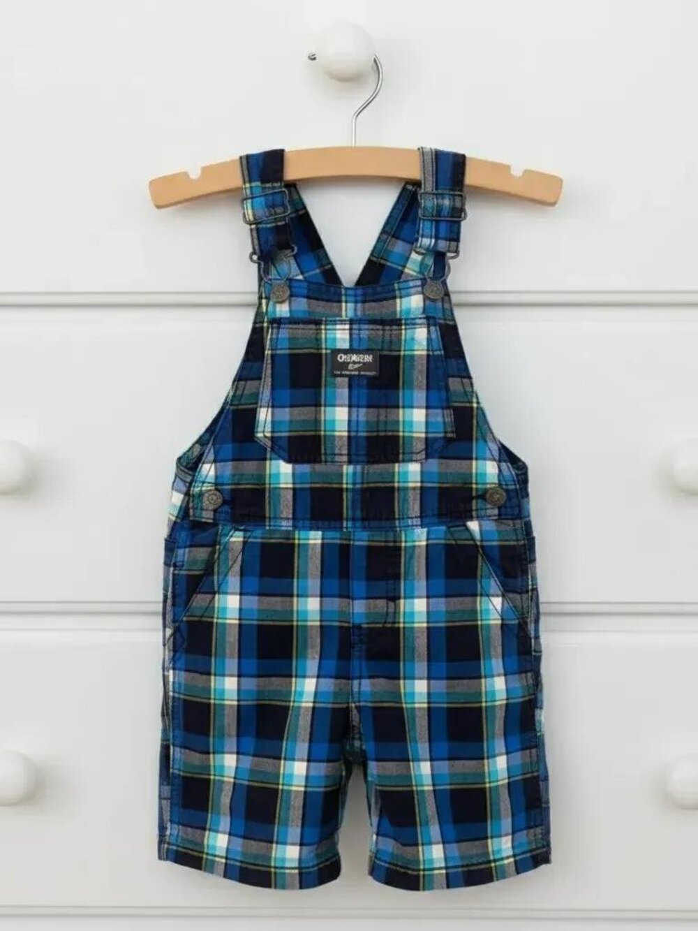 Oshkosh B'gosh Plaid Shortalls 24 Months